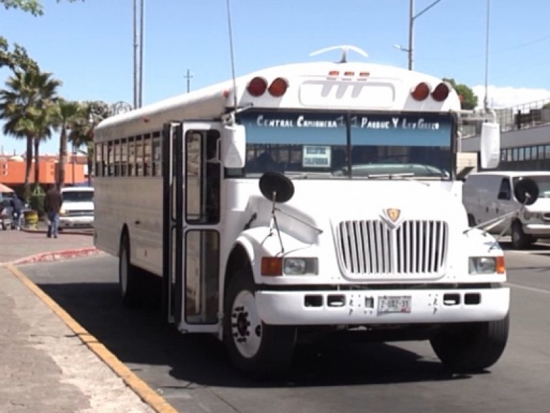 Baja uso de transporte público