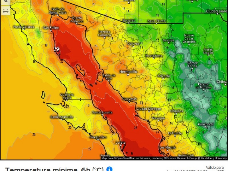 Bajan las temperaturas en Sonora por llegada del Frente Frío 13