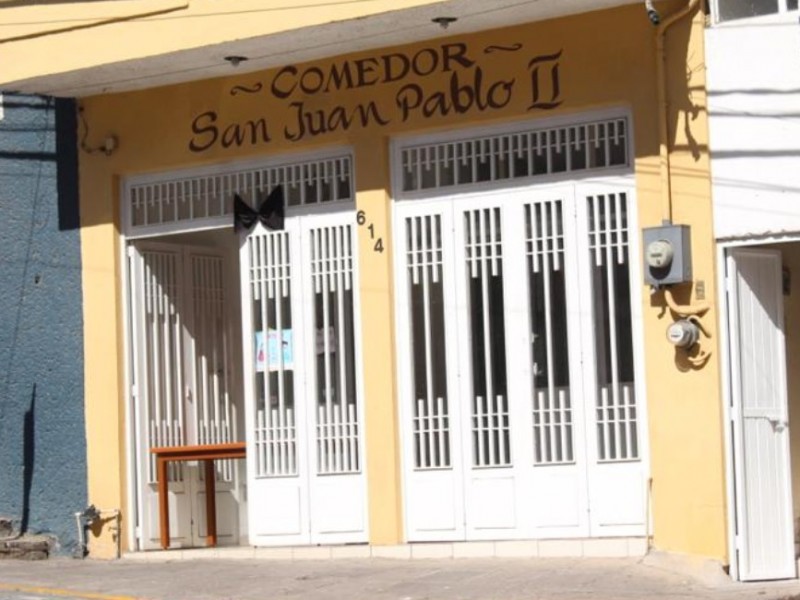 Bajan los donativos al comedor San Juan Pablo II