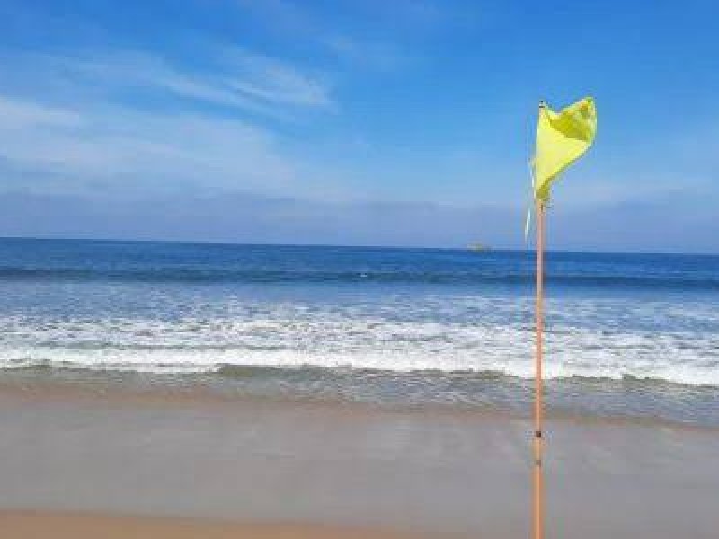 Bandera amarilla en mayoría de playas de Nayarit