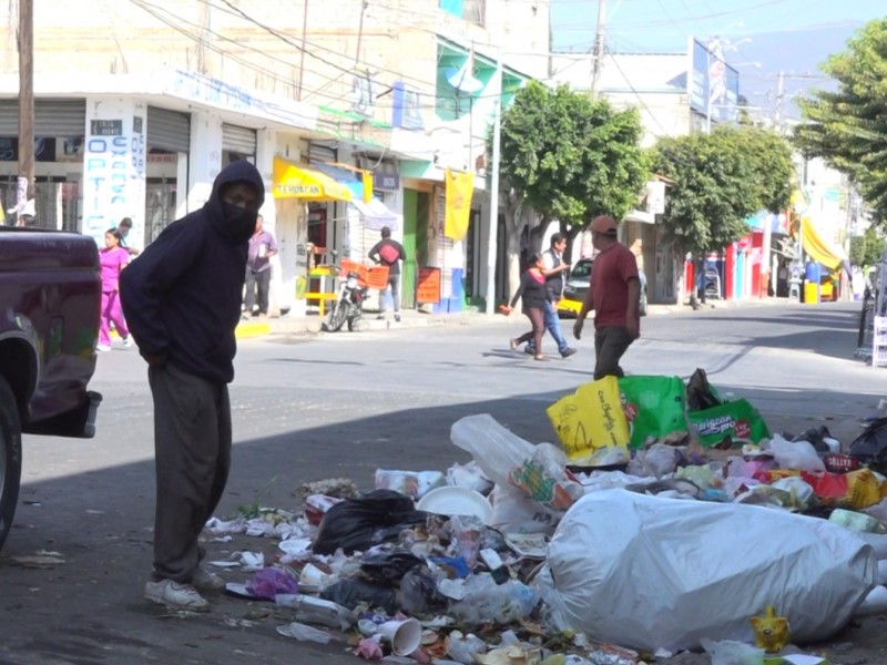 Banqueta de la 9 desatendida, criadero de gusanos y ratas