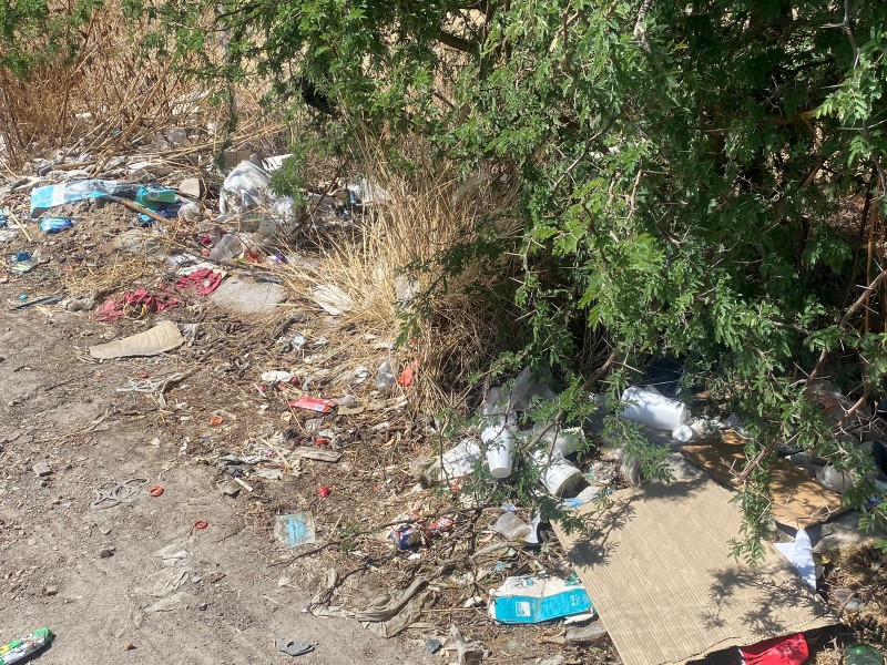 Basura da mal aspecto a jardines del río