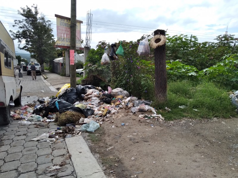 Basura en calles genera taponamiento de drenaje en La Purísima