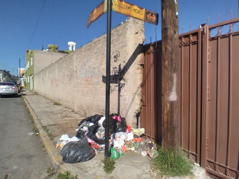 Basura en vía pública, un problema constante en Toluca