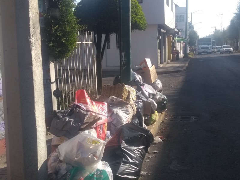 Basura invade calles de la colonia San Bernardino