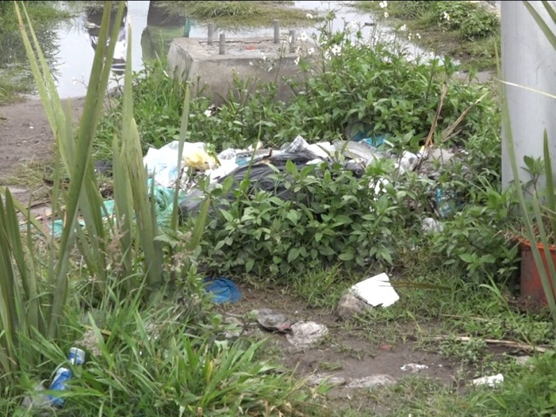 Basurero clandestino en camellón de RUTA Línea 2