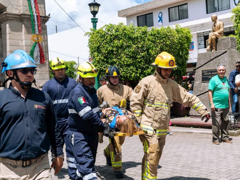 Batalla Protección Civil con ciudadanos apáticos en simulacro de sismo