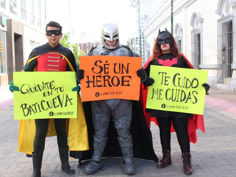 Batman, Robin y Batwoman fomentan medidas sanitarias por Covid-19