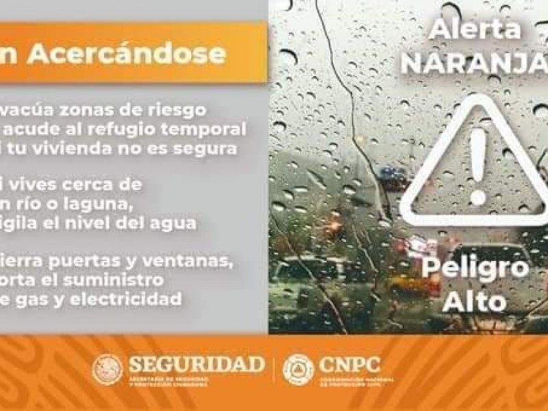 BCS en alerta naranja ante proximidad de 