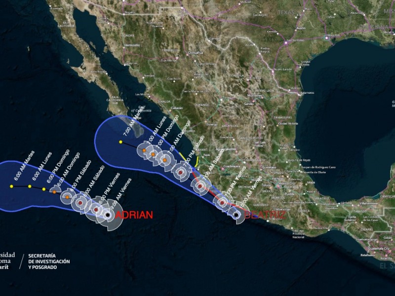 Beatriz dejará lluvias en Nayarit todo el fin de semana