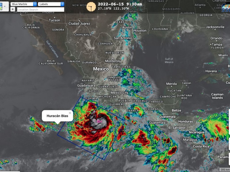 Blas ya es huracán categoría 1 en el Pacífico