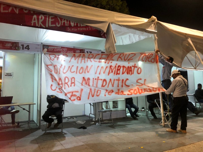 Bloquean centro de Tuxtla Gutiérrez piden salida alcaldesa de Mitontic