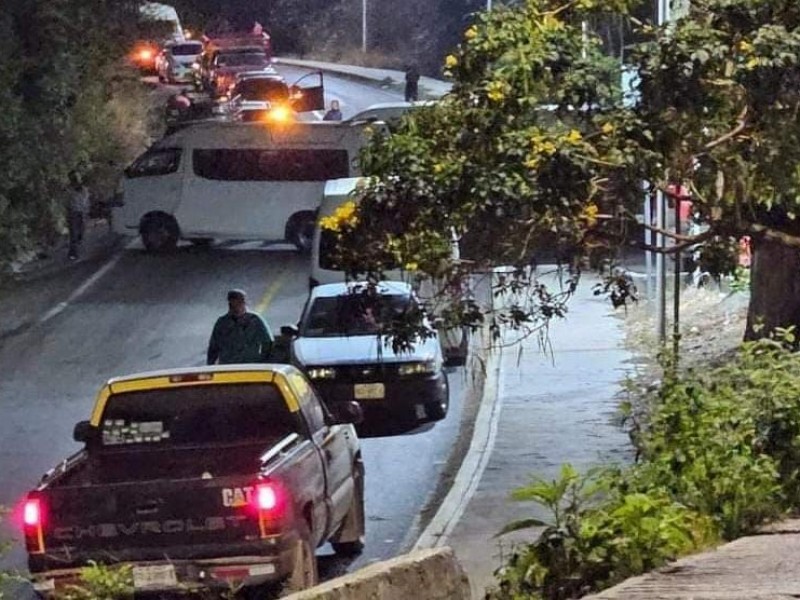 Bloqueo carretero por inconformidad a exalcalde de Motozintla