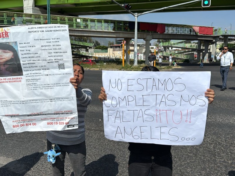 Bloqueo de calles en Ecatepec ante desaparición de una menor