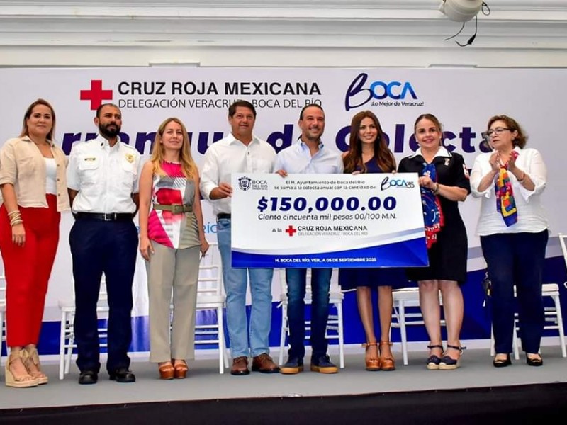 Boca del Río dona 150 mil pesos a Cruz Roja