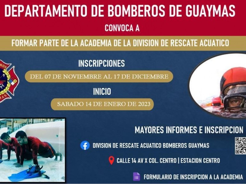 Bomberos Guaymas convocan a participar en División de Rescate Acuático