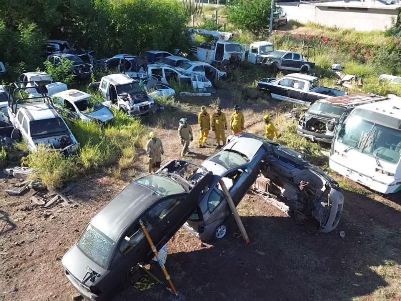 Bomberos Guaymas se capacita en extracción vehicular nivel avanzado