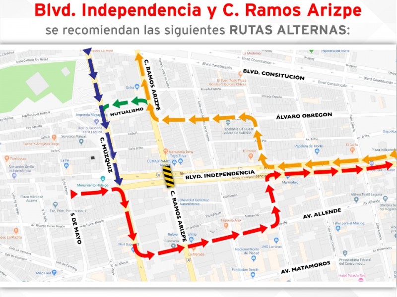 Cierran Independencia por obras del Metrobús