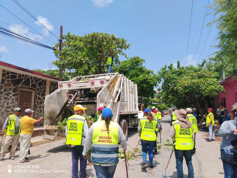Brigadas municipales mantienen servicios y espacios públicos en Juchitán