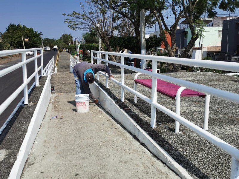 Brindan mantenimiento a parque lineal de Arboledas