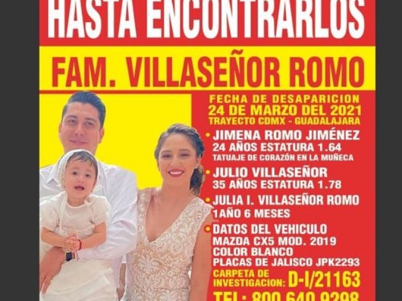 Buscan a familia desaparecida