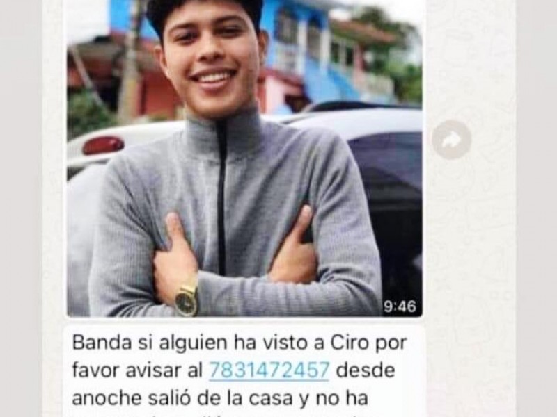 Buscan a joven desaparecido