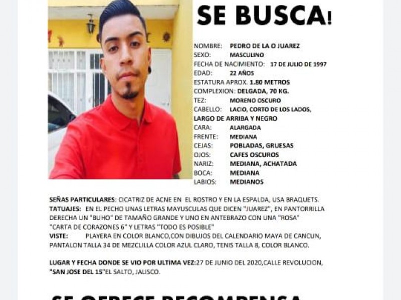 Buscan a joven privado de la libertad en El Salto