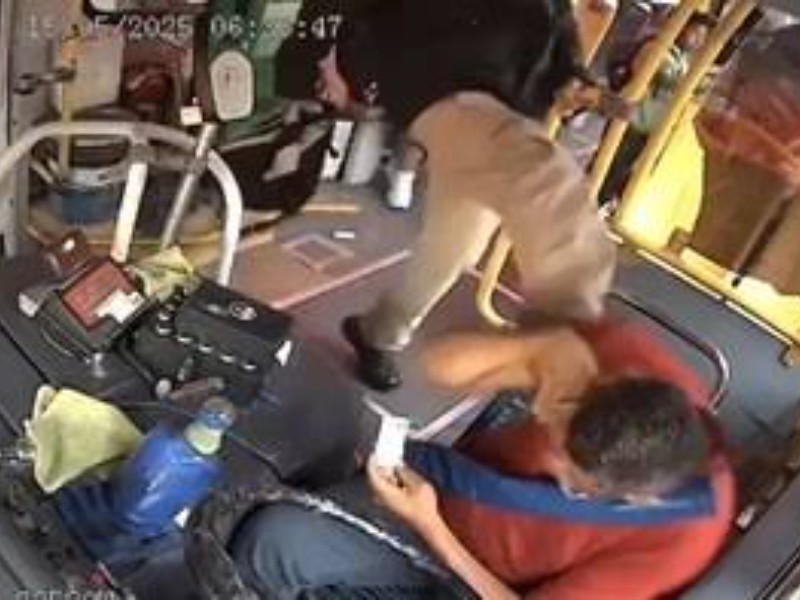 Buscan a sujeto que golpeó a chofer de transporte público