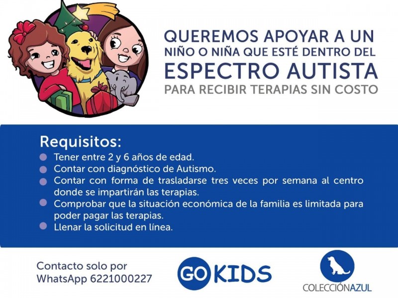 Buscan candidatos a terapias gratuitas para niños con espectro autista