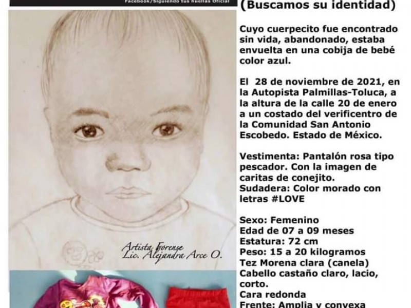 Buscan identidad de La nena de los conejitos en Edomex