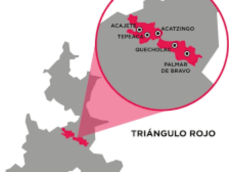 Buscan limpiar de la delincuencia el triangulo rojo de Puebla