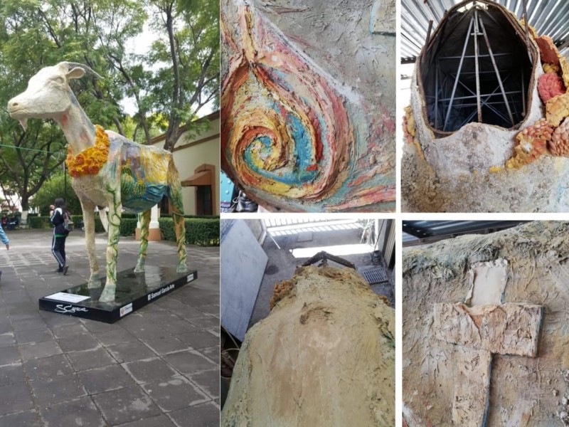 Buscan restaurar y reinstalar escultura de chivo desde particulares