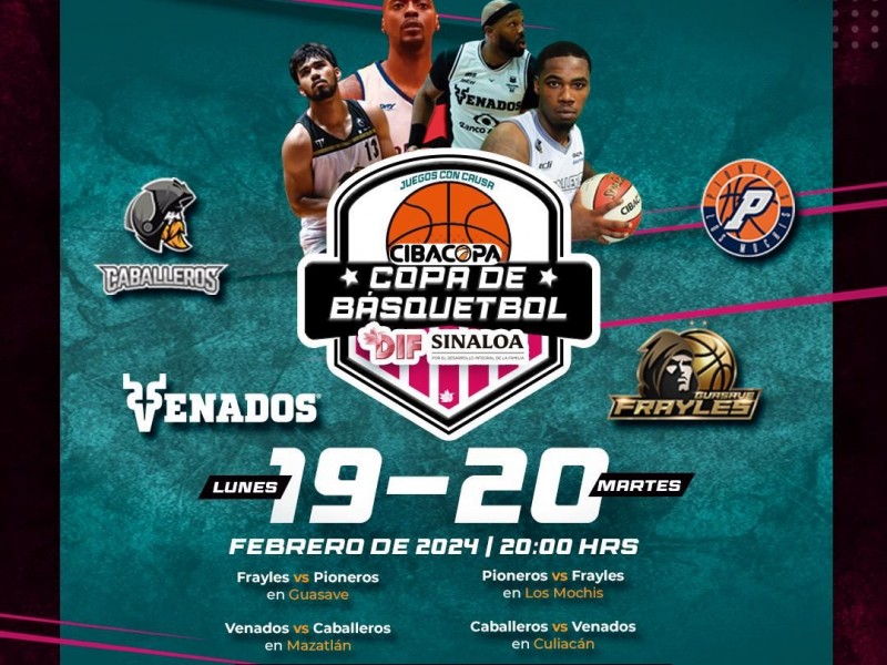 Caballeros participará en la Copa de Basquetbol DIF Sinaloa