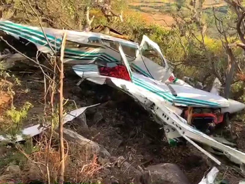 Cae avioneta en Chichimequillas