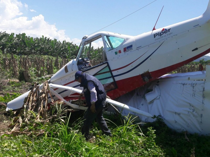 Cae avioneta en Pichucalco, saldo: un muerto