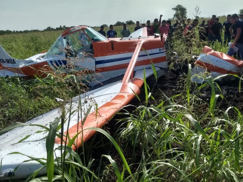 Cae avioneta junto a escuela de Agronomía