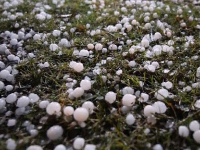 Cae fuerte lluvia y granizo en zona Centro y Patria