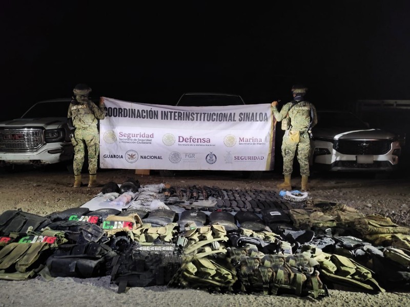 Cae grupo armado en Culiacán; hay menores detenidos y arsenal