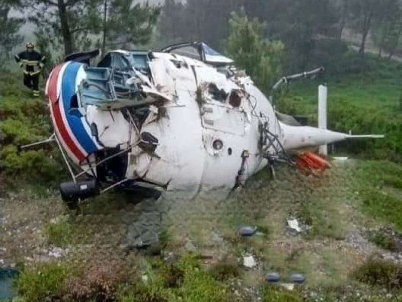 Cae helicóptero en faldas de la Malinche