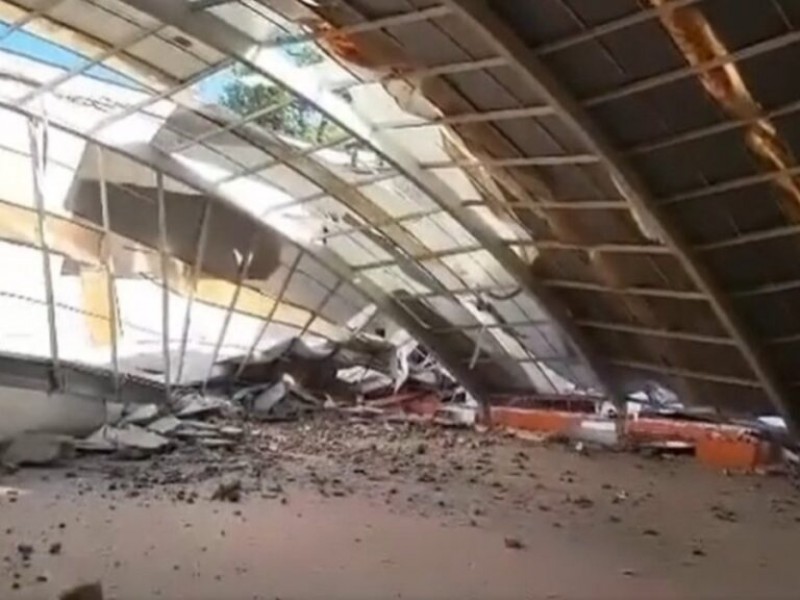 Colapsa techo de colegio en Ciudad Victoria, Tamaulipas