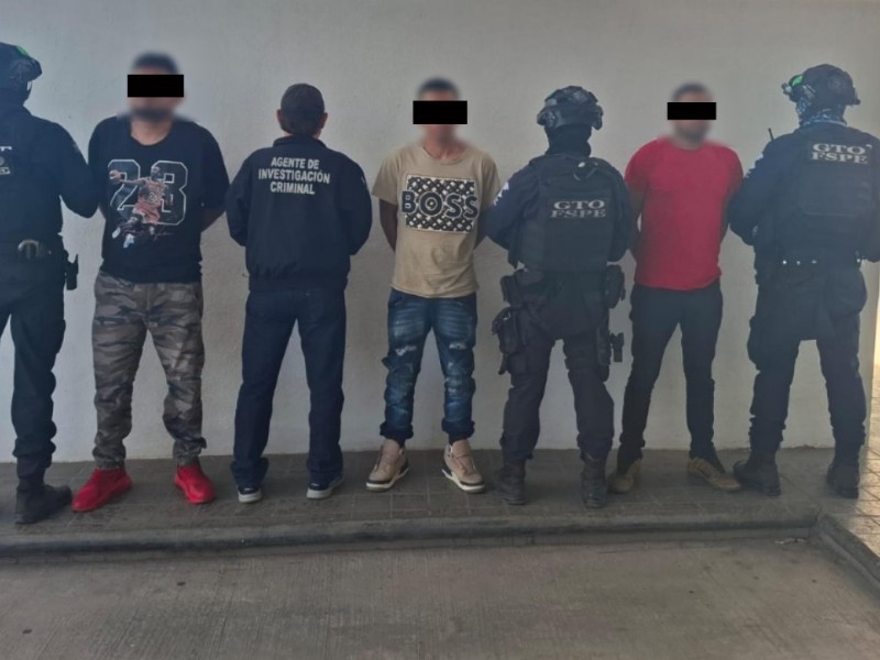 CAEN TRES PRESUNTOS INTEGRANTES DE GRUPO CRIMINAL EN IRAPUATO