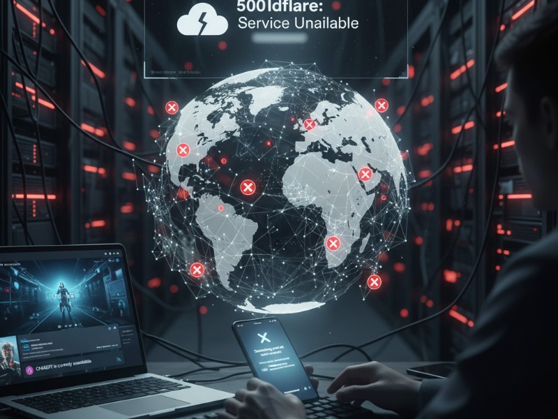 Caída de Cloudflare paraliza servicios en Internet