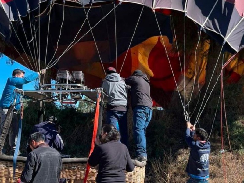 Video: Caída de globo aerostático deja cuatro lesionados en Otumba