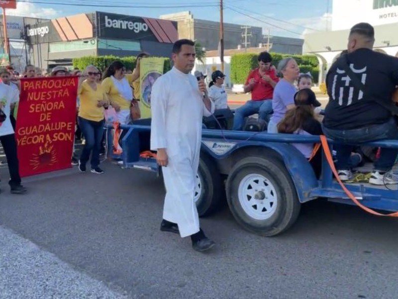 Cajeme: feligreses realizan Magna Peregrinación por Sagrado Corazón de Jesús