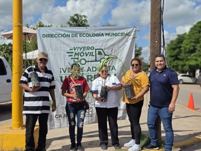 Cajeme lleva vivero móvil a comisarías para fomentar reforestación