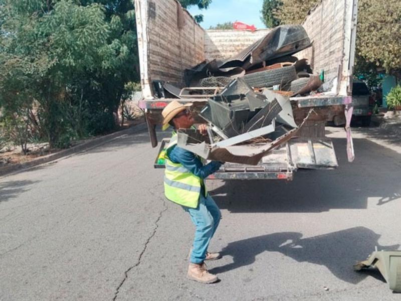 Cajeme retira más de 230 toneladas de cacharro para prevenir enfermedades