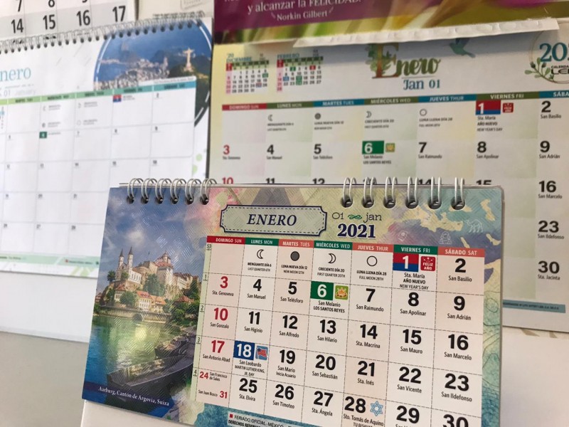 Calendarios de papel son desplazados por nuevas tecnologías