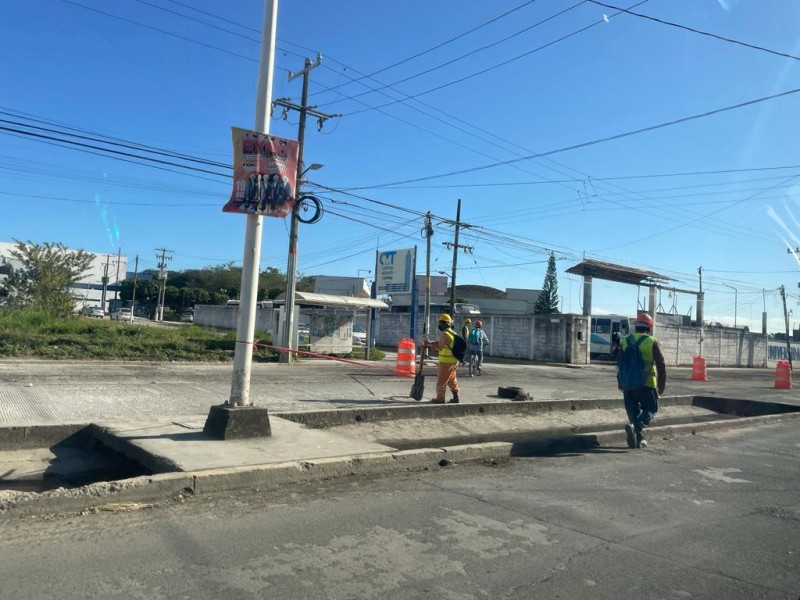 Calle Cuauhtémoc cerrada por rehabilitación
