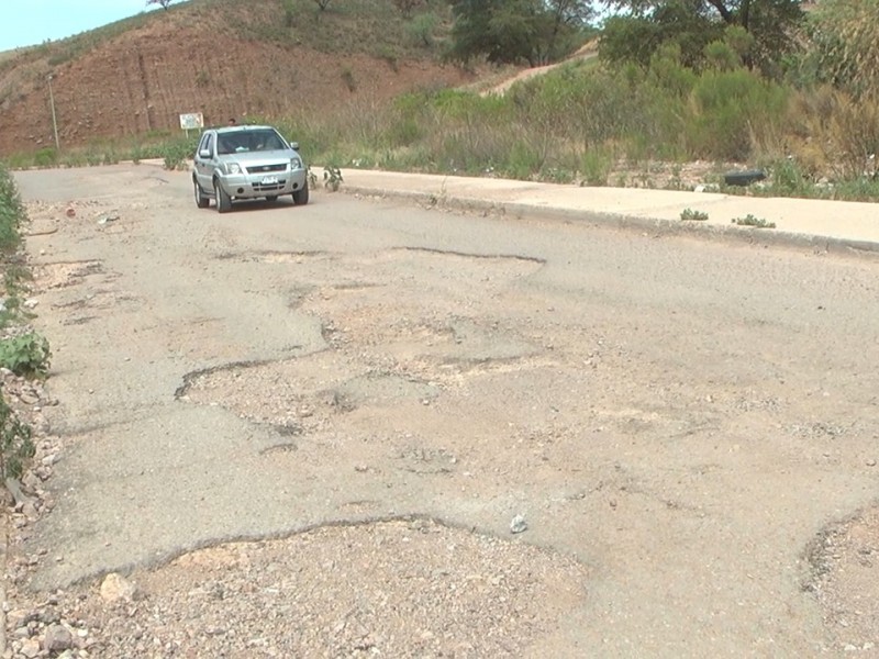 Calle fresno de la colonia las bellotas esta destrozada