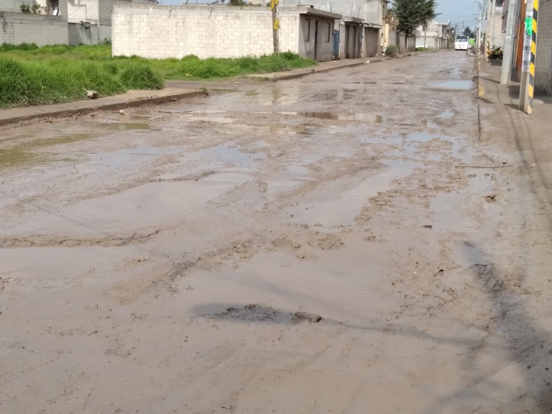 Calle intransitable en San Cristobal Huichochitlán